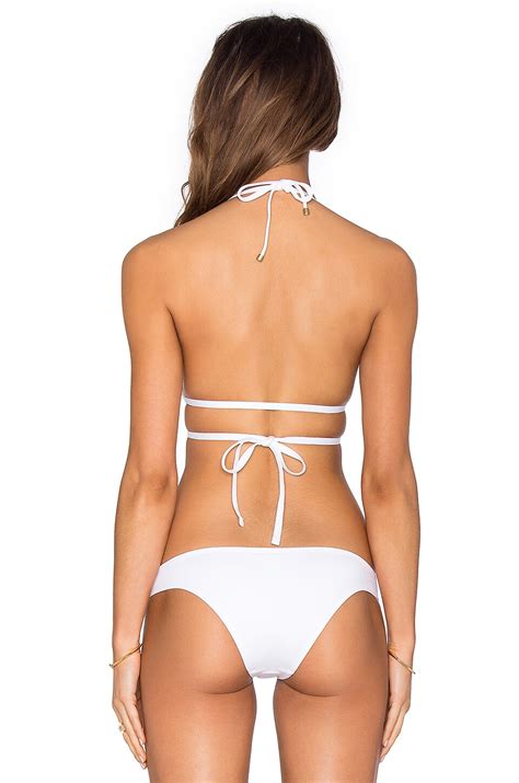 Vitamin A Serra Keyhole Wrap Bikini Top In Eco White Revolve