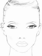 Face Makeup Chart Paper Coloring Template Pages Blank Drawing Printable Charts Print Make Spa макияж лица Practice Gesicht Faces Woman sketch template