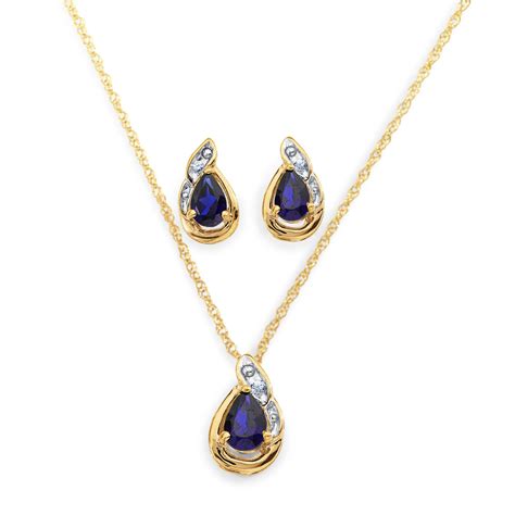 sapphire necklace earrings set jewelry jewelry sets