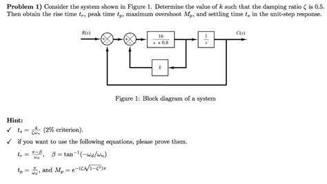 solved consider the system shown in figure 1 determine the