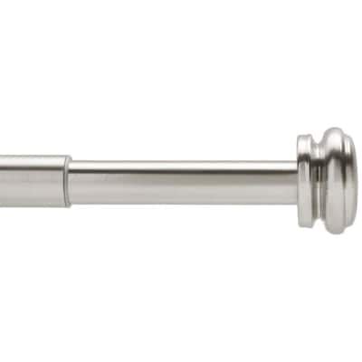 brushed nickel curtain rods window treatments  home depot