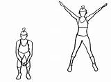 Jumping Jacks Fitness Jumps Torching Calorie sketch template