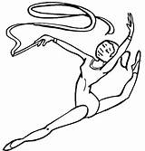 Gymnastics Gymnastic Splits Rhythmic Looking Gymnast sketch template