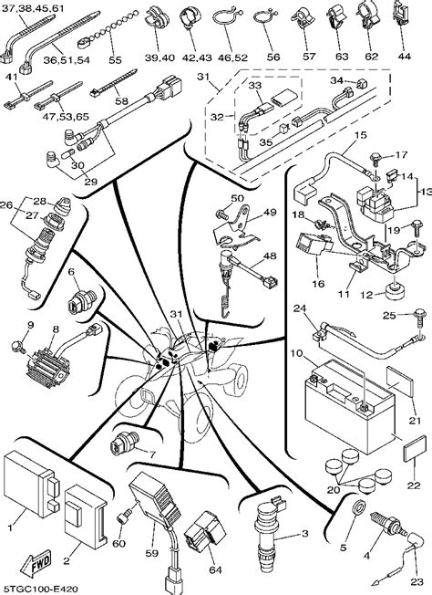 electric wiring diagram  yfz  yamaha wire harnes connector