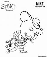 Coloring Pages Sing Mouse Movie Mike Printable Print sketch template