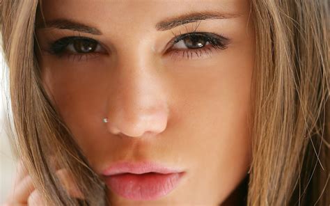 brunette women pornstar green eyes face piercing wallpapers hd desktop and mobile backgrounds
