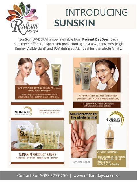 radiant day spa introducing sun skin radiant skin health