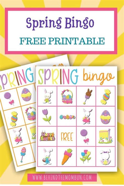 spring bingo printable printable word searches