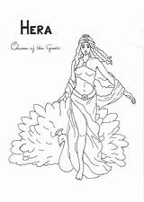 Hera Coloring Pages Greek Mythology Mount Hephaestus Drawing God Mitologia Grega Gods Deuses Olympus Sermon Clipart Unit Study Goddess Deusa sketch template