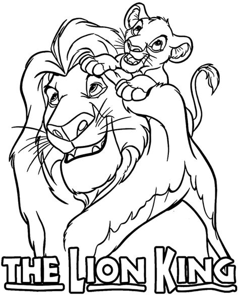 lion king coloring page simba  mufasa topcoloringpagesnet