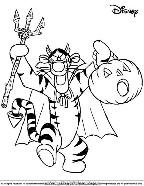 winnie  pooh halloween coloring pages