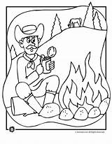 Coloring Campfire Cowboy Pages Jr Animal Designlooter 880px 5kb Popular sketch template