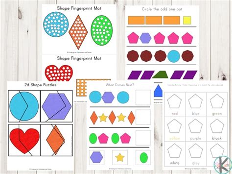 printable shapes worksheets  toddlers  preschoolers