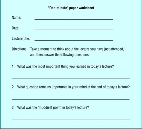 minute papers  ultimate teaching tool  busy educators teche