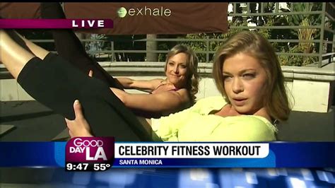Celebrity Workout At Exhale Mind And Body Spa With Lauren