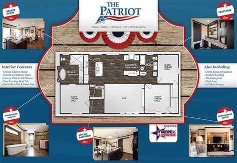 cmh patriot   bedroom double wide  sale
