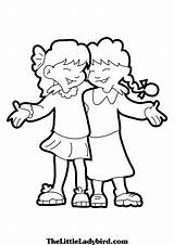 Coloring Pages Friends Friendship Friend Two Girls Print Girl Kids Printable Getdrawings Drawing Color sketch template