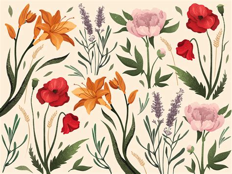 floral illustration pattern