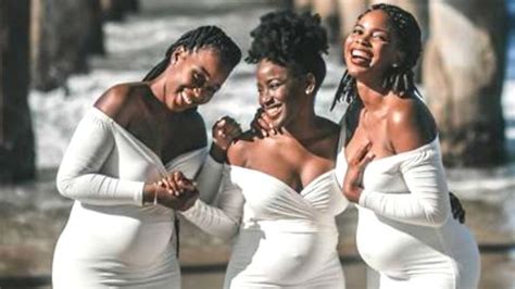 Pregnant Nigerian Sisters Ụwa Na Enwe ọṅụ Maka ụmụnne Atọ Tụrụ Ime N
