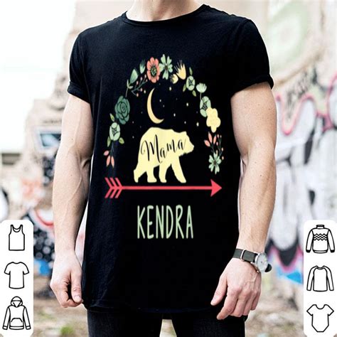 beautiful kendra name t floral personalized mama bear shirt