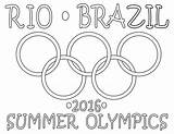 Coloring Pages Olympic Printable Olympics Rings sketch template