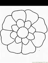 Printable Flower Coloring Template Color Pages Popular sketch template