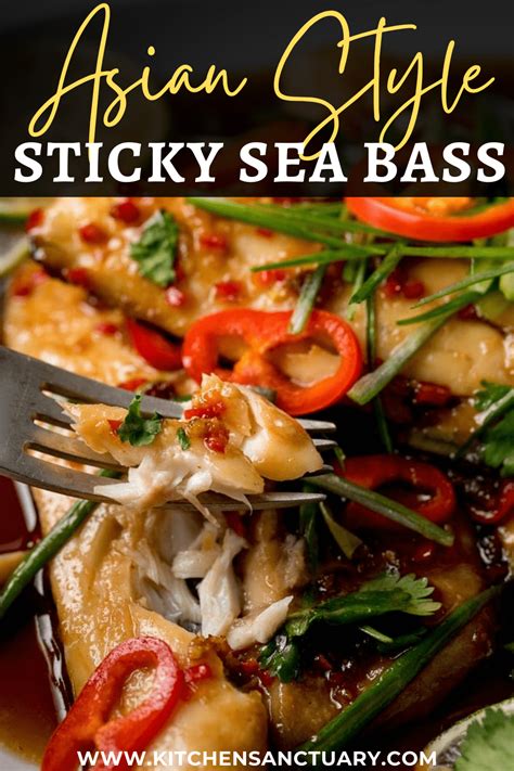 Soft Flaky Sea Bass Drizzled In A Sweet Spicy Sauce And Baked In The