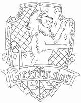 Potter Harry Gryffindor Coloring Crest Hogwarts Pages Deviantart Dessin Drawings Drawing Coloriage Colors Printable Sheets Color Crests Slytherin Sketch Colour sketch template