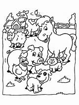Dieren Kleurplaat Boerderij Uitprinten Hewan Tekeningen Mewarnai Binatang Animasi Bergerak Jonge Thema Printen Colorare Tekening Animaatjes Paard Dier Animierte Granjas sketch template