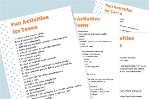 100 fun activities for a bored teen boredom busters for