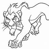 Scar Simba Mufasa Coloringhome sketch template