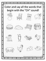 Coloring Ch Sh Articulation Initial Medial Sounds Speech Sheets Final Preview sketch template