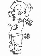 Ganesh Ganesha Bal Ji Ganpati Ganesa Paintingvalley Collection sketch template