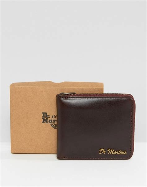dr martens dr martens leather zip  wallet