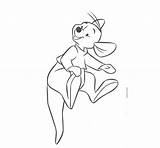 Winnie Pooh Kangaroo Roo sketch template