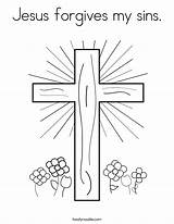 Coloring Jesus Forgives Cross Sins Pages Sign Birthday Happy Forgiveness Way Loves God Hearts Believe Twistynoodle Tracing Yourself Clipart Thanks sketch template