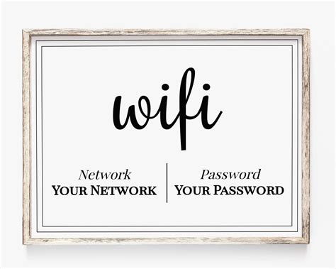 editable  printable template wifi password sign printable templates