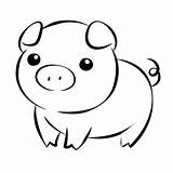 Dibujo Cerdos Cerdo Cerditos Animales Cochino Garabateados sketch template