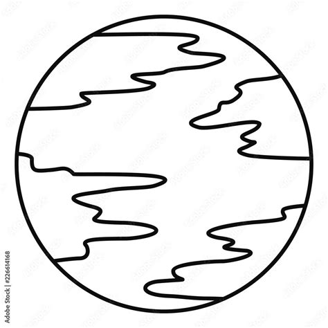 mercury planet icon outline illustration  mercury planet vector icon