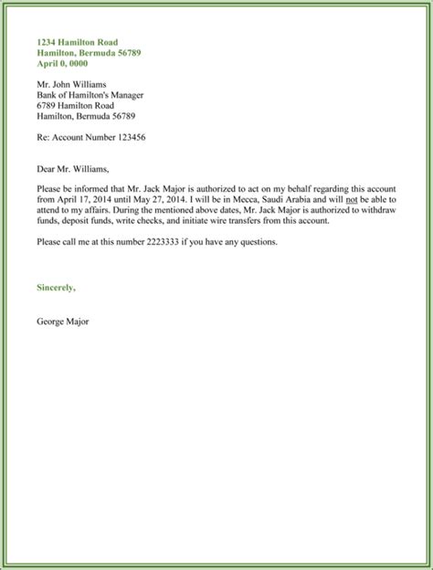 authorization letter samples  formats