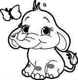 Elephant Coloring Pages Colouring Butterfly Animal Wecoloringpage Printables Baby Kids Cartoon Drawing Nice Colour Sheets Adult Books Visit sketch template