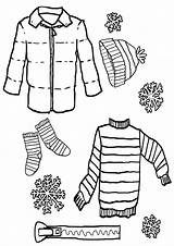 Clothes Coloring Pages Winter Coloringtop sketch template