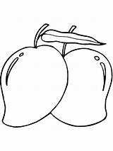 Mango Clipart sketch template