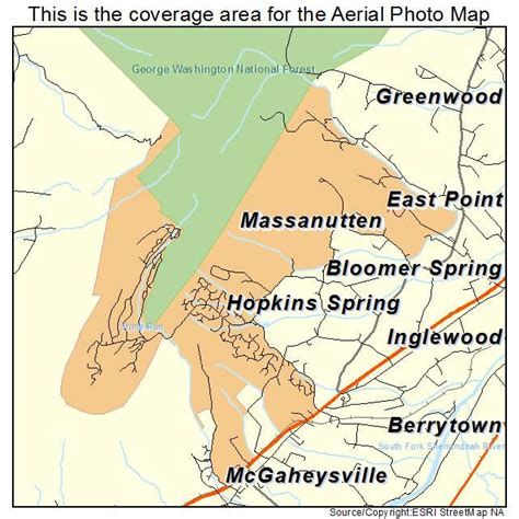 Aerial Photography Map Of Massanutten Va Virginia