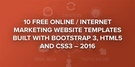 bootstrap html internet marketing website templates