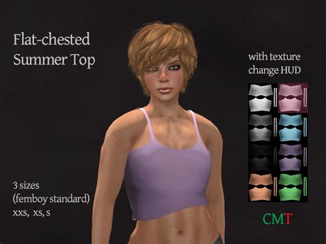 Second Life Marketplace Flat Chested Summer Top V 2 Basic Colors
