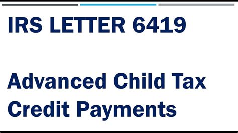 irs letter    child tax credit form  youtube
