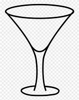 Glass Cocktail Martini Coloring Clipart sketch template