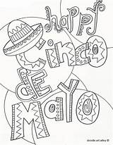 Mayo Cinco Coloring Pages Doodle Alley Happy Sheets Kids Printable Preschool Crafts Adult Activities sketch template