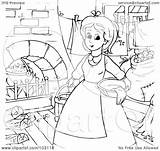 Chores Coloring Doing Pages Kids Cinderella Outline Clipart Royalty Alex Illustration Bannykh Rf Getcolorings Color Getdrawings Popular sketch template